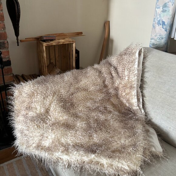 Faux Fur Blanket | Anthropologie - Picture 1 of 4
